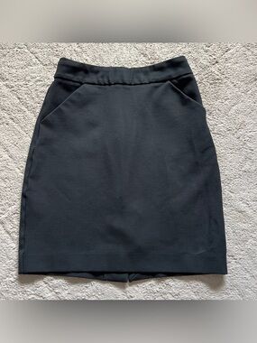 J. Crew A-line Skirt with Pockets Preppy Minimalist Capsule Office Business Sz 0